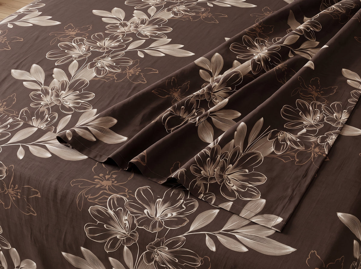 Premium Floral King Size Bedsheet Set – 100% Cotton | 3PC Set with 2 Pillow Covers