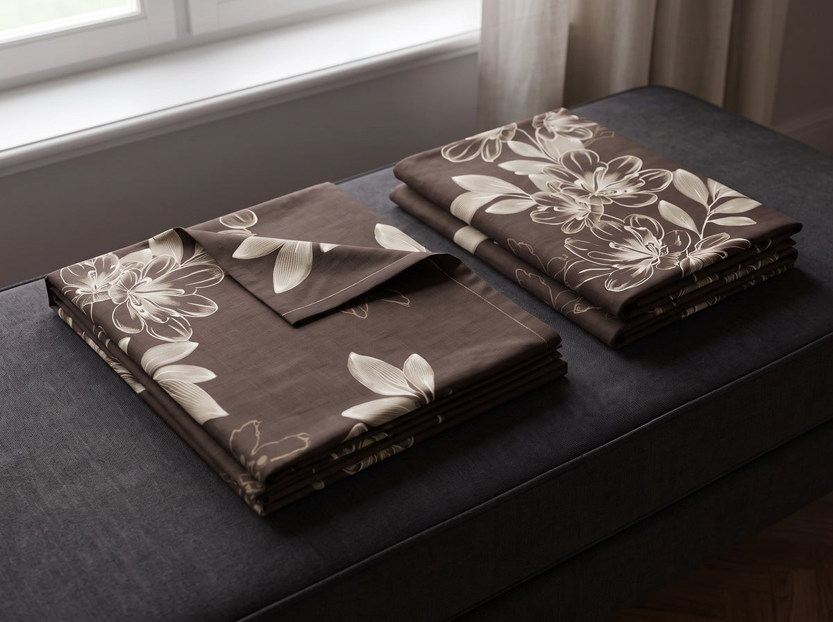 Premium Floral King Size Bedsheet Set – 100% Cotton | 3PC Set with 2 Pillow Covers
