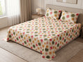 Elegant 3D Digital Print Bedsheet Set – 3PC 100% Cotton with 2 Pillow Covers