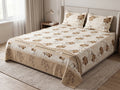 Luxury Floral King Size Bedsheet Set – 100% Cotton | 3PC with 2 Matching Pillow Covers