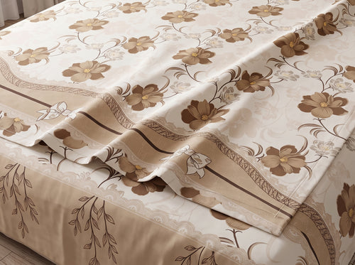 Luxury Floral King Size Bedsheet Set – 100% Cotton | 3PC with 2 Matching Pillow Covers